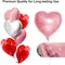 Foil Heart Balloons, 20 PCS Colorful Helium Heart Shape Balloons, Birthday Balloon Party Decorations
